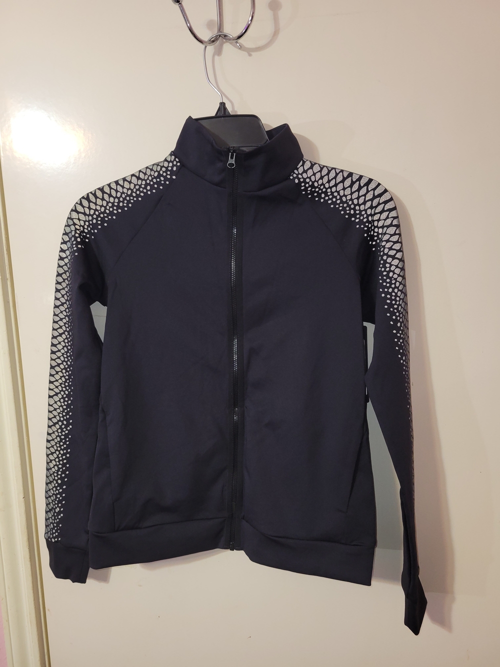 ultracor Black Bomber Jacket with White Dot Accents